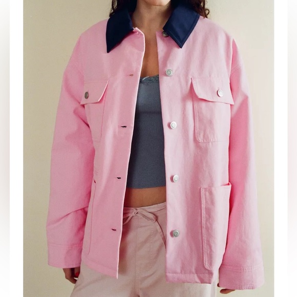 Zara contrast collar jacket - Picture 1 of 7